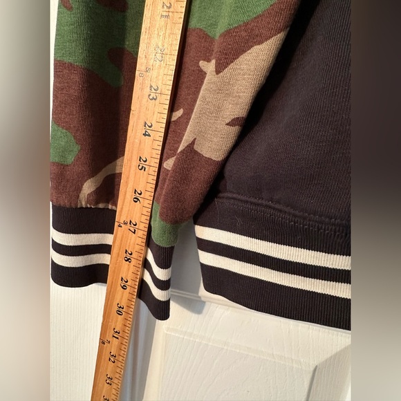 POLO RALPH LAUREN Men’s XL Camo Sleeve Classic Fleece Baseball Jacket Pony Logo - Picture 13 of 15